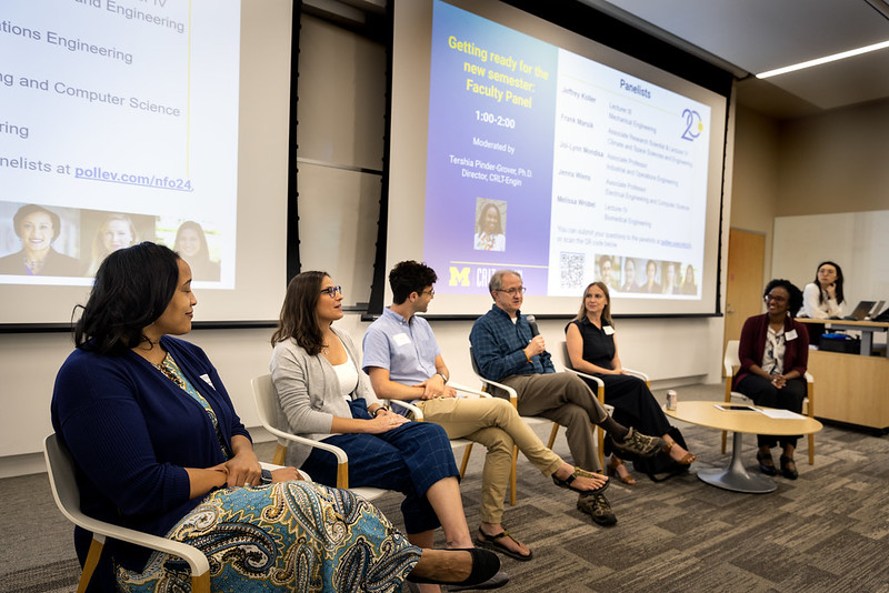 CRLT-Engin faculty talking on a panel