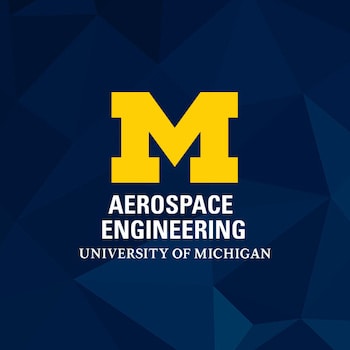 Block 'M' logo on top of "Aerospace Engineering, University of Michigan"